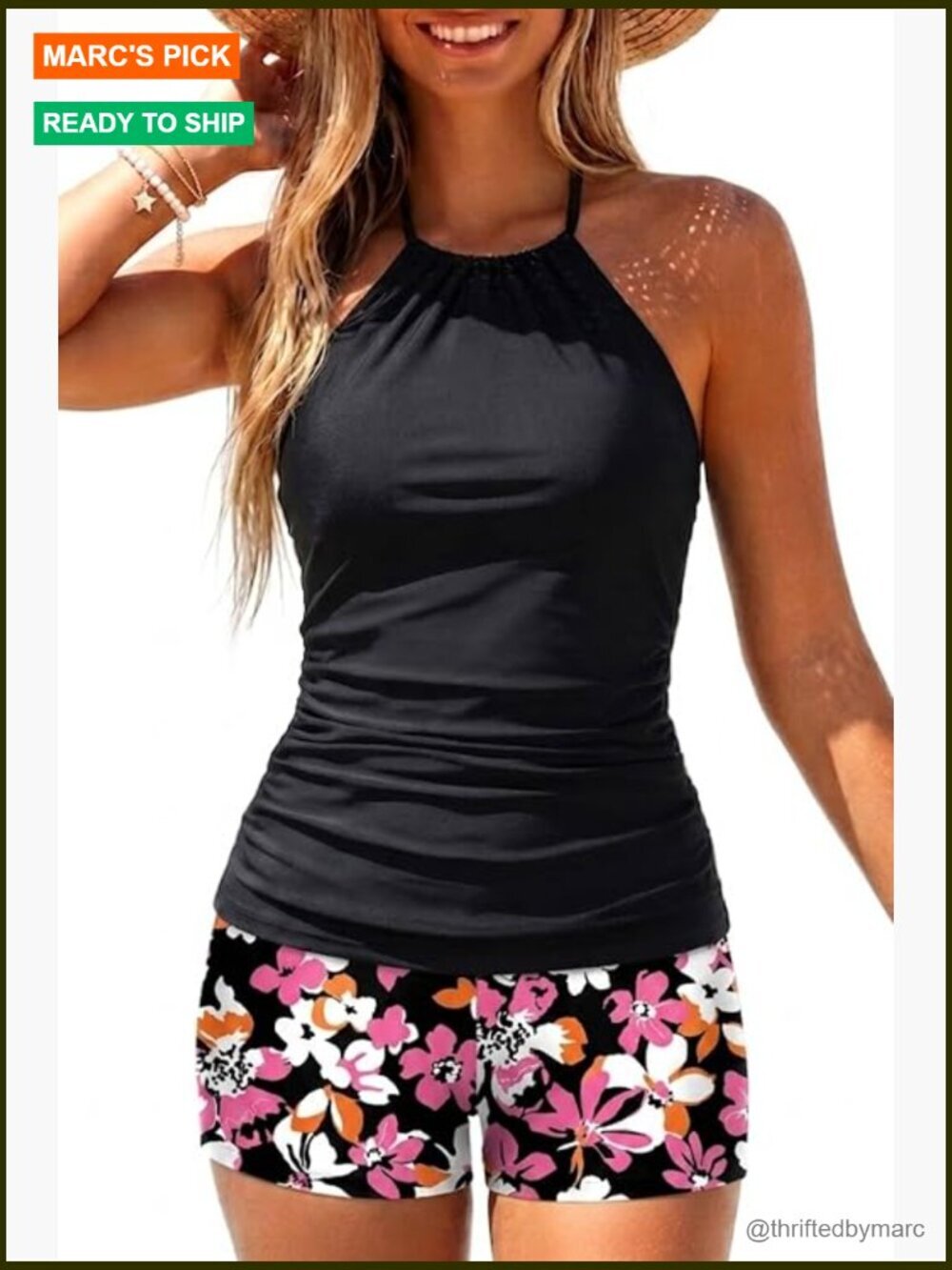 High Neck Tummy Control Tankini Set with Shorts 2025 Swimwear